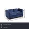 Blue Fabric LC2 2-Seater Sofa by Le Corbusier for Cassina 2