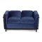 Blaues LC2 2-Sitzer Sofa von Le Corbusier für Cassina 6