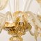 Large Venetian Gilded Murano Glass Chandelier by Barovier, 1950s 9