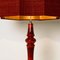 Large Vintage Ceramic Floor Lamp with New Custom-Made Silk Lampshade by René Houben for COR 2