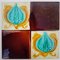 French Art Nouveau Handmade Panel of 25 Relief Tiles, 1930s, Image 4