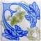 Antique Spanish Ceramic Tiles with Fish Design from Onda, 1900s, Set of 34 2