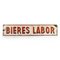 Vintage Enamel Sign Advertising Bières Labor, Image 1