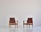 Red Leather and Ash Safari Lounge Chairs by Kaare Klint for Rud Rasmussen, 1950s, Set of 2, Image 3