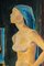 Ritratto di donna in posa per un ritratto, XX secolo, olio su tela, Immagine 3