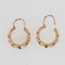 French 18 Karat Rose Gold Hoop Earrings, 1900s, Image 3