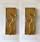 Italian Tree-Shaped Brass & Wood Sconces with Frame by Pietro Chiesa, 1950s, Set of 2 1