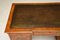 Antique Burr Walnut Pedestal Desk with Leather Top 5