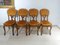 Art Nouveau Liberty Walnut Chairs, Set of 4 1