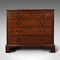 Antique English Georgian Flame Mahogany Bachelor Chest of Drawers, 1780s, Image 2