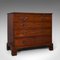 Antique English Georgian Flame Mahogany Bachelor Chest of Drawers, 1780s, Image 1