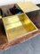Italian Lacquered Goatskin & Brass Coffee Table with Bar by Aldo Tura, 1970s 11