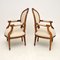 Antique French Walnut Salon Armchairs, Set of 2, Image 3