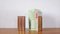 Mid-Century Teak & Brass Bookends, 1950s, Set of 2 5