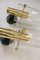 Brass and Glass Wall Lamps from Limburg, 1970s, Set of 2 2