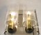 Brass and Glass Wall Lamps from Limburg, 1970s, Set of 2 3