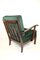 German Art Deco Green-Gold Velvet Chameleon Armchair, 1960s 10