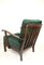 German Art Deco Green-Gold Velvet Chameleon Armchair, 1960s 8