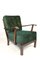 German Art Deco Green-Gold Velvet Chameleon Armchair, 1960s 2