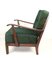 German Art Deco Green-Gold Velvet Chameleon Armchair, 1960s 6