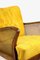 Butaca Art Déco alemana de terciopelo en amarillo y dorado, años 60, Imagen 4