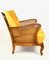 German Art Deco Yellow-Gold Velvet Chameleon Armchair, 1960s 7