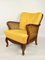 Fauteuil Chameleon Art Déco en Velours Jaune-Doré, Allemagne, 1960s 5