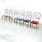 Italian Suspiral Dining Chairs by Luigi Serafini for Sawary & Moroni, 1984, Set of 6 1