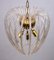 Venini Chandelier in Murano Glass and Brass by Paolo Venini for Venini, Italy, 1950s, Image 6