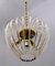 Lámpara de araña Venini de cristal de Murano y latón de Paolo Venini para Venini, Italy, años 50, Imagen 3