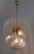 Lámpara de araña Venini de cristal de Murano y latón de Paolo Venini para Venini, Italy, años 50, Imagen 4