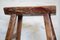 Rustic Elm Stool with Burr Wood Seat, Early 19th Century 4