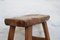 Taburete rústico de olmo con asiento de madera de nudo, de principios del siglo XIX, Imagen 9