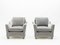 Neoklassizistischer Stuhl aus grauem Samt von Maison Jansen, 1970er, 2er Set 1