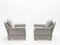 Neoklassizistischer Stuhl aus grauem Samt von Maison Jansen, 1970er, 2er Set 6