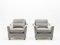 Neoklassizistischer Stuhl aus grauem Samt von Maison Jansen, 1970er, 2er Set 2