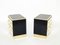 Brass Lacquered Bedside Tables by Luciano Frigerio, Italy 1970s, Set of 2 5