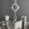 Italian Gaetano Sciolari Style Murano Glass & Chromed Metal Cube Chandelier from Mazzega, 1960s 10