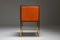 Messing & Orangenfarbener Samt Esszimmerstuhl von Maison Jansen, 1980er 6
