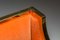 Messing & Orangenfarbener Samt Esszimmerstuhl von Maison Jansen, 1980er 12