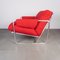 Metal Tube Armchair with Bouclé ​​red Design, 1970s, Image 4