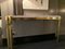 Handcrafted Italian White Travertine and Brass Console, 1970s 9