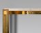 Handcrafted Italian White Travertine and Brass Console, 1970s 4