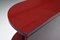 Aparador vintage lacado en rojo con detalles de latón, Imagen 6