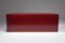 Credenza vintage laccata rossa con dettagli in ottone, Immagine 9