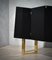 Italian Brass and Black Wood Sideboard, 1970s, Image 6