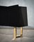 Credenza in ottone e legno nero, Italia, anni '70, Immagine 7