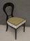 Biedermeier Stühle aus schwarzem Holz & grünem Samt, 1830er, 4er Set 2