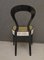 Biedermeier Black Wood & Green Velvet Chairs, 1830s, Set of 4 7