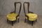 Italian Green Velvet and Brass Chairs, 1950s, Set of 2 8